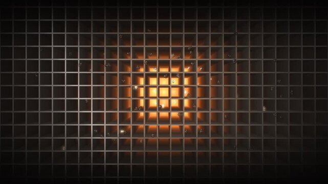 Catalytic Converter Honeycomb Channels Cleaning Exhaust Molecules Seamless Loop
