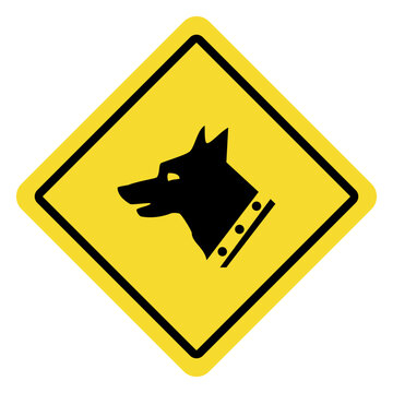Beware of Dog Warning Sign Graphic.