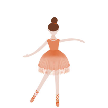 Balerina in orange dress