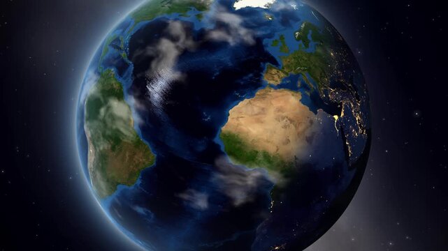 Earth Zoom In to Arras France Map Pin Animation