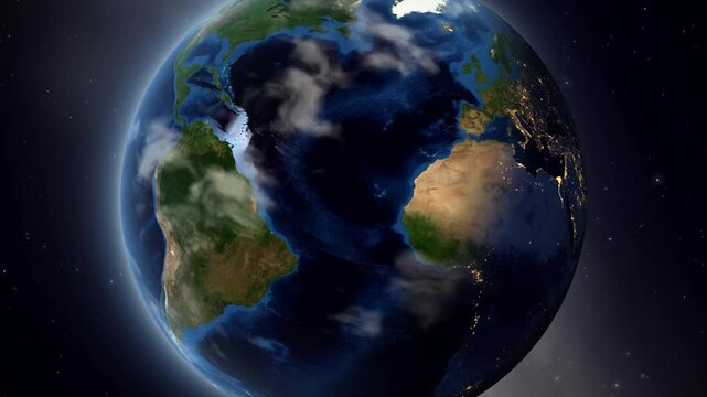 Satellite Zoom In to Pompano Beach Florida on Earth Globe