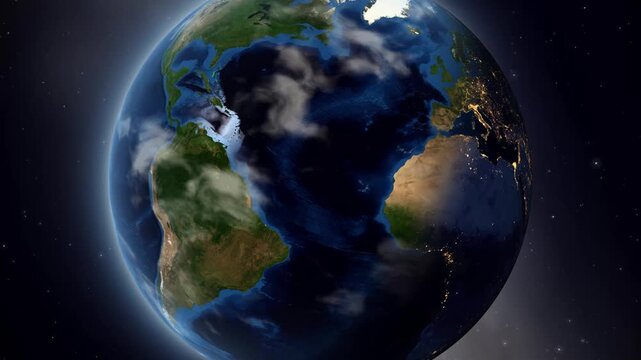 Earth Zoom In to Lompoc California Satellite View Animation