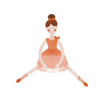 Balerina in orange dress