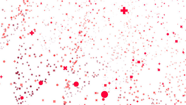 Abstract red digital circuit pattern with complex lines representing modern technology and advanced computing data networks