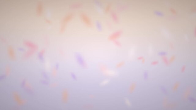 Pastel flower petals rising and swirling spring celebration background loop