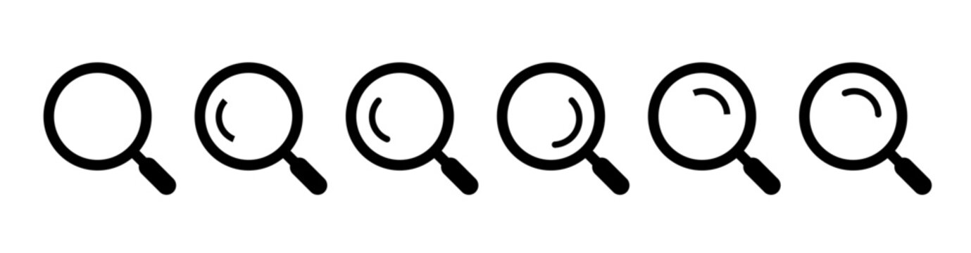 虫メガネアイコンセット / Search Icon Set &ndash; 虫眼鏡・探す・拡大のシンボル