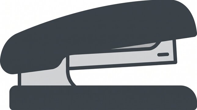 Vector icon of a black office stapler