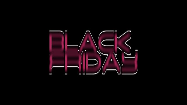 Animated black friday sign. Glitch effect friday sale. November Sale