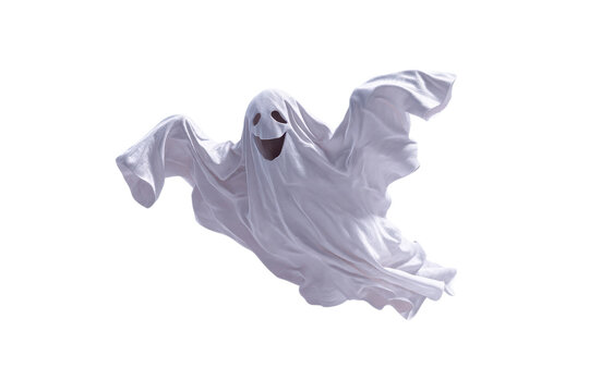 Halloween ghost sheet isolated on transparent background