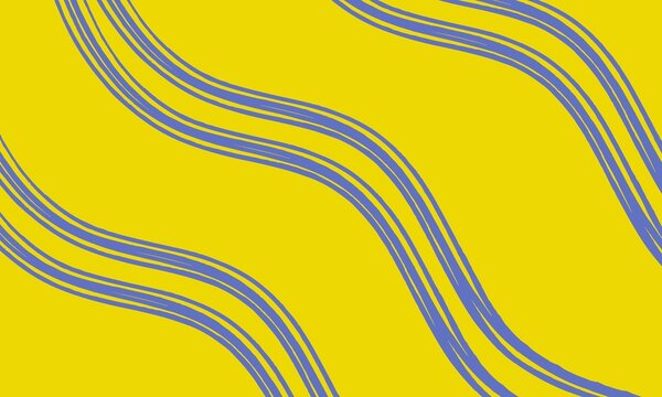 Abstract flowing wavy lines in vibrant purple and yellow create a dynamic graphic background pattern