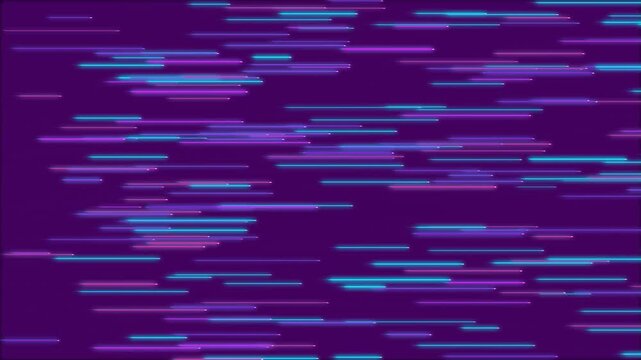 Cinematic hyper-drive warp tunnel with violet, magenta and cyan laser light streaks, seamless loop 4K