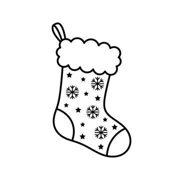 christmas sock vector illustration