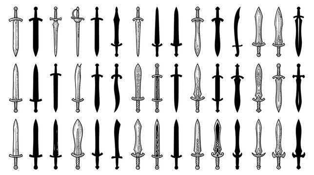 Collection of Various Ancient and Fantasy Swords