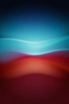 Vertical abstract background, featuring soft blended, waves of deep, blue, bright cyan, and warm reddish-orange, tones with smooth, gradient