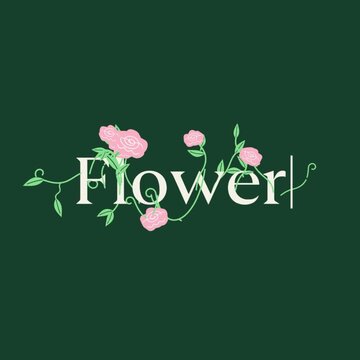 Animated botanical vine growing over the word Flowe on a dark green background, motion graphics