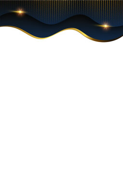 a portrait elegant abstract blue gold wave for corporate certificate background design