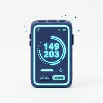 3D clay illustration of a smartphone displaying multi-factor authentication OTP passcode