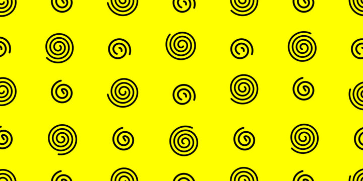 seamless pattern with yellow swirl balls