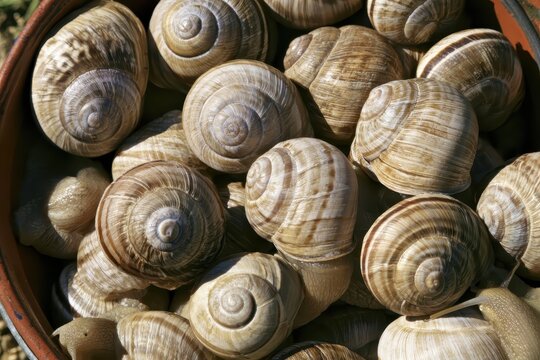 Pile of Snail Shells and Snails
