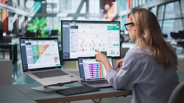 HR Manager Reviews Employee Attrition Dashboard