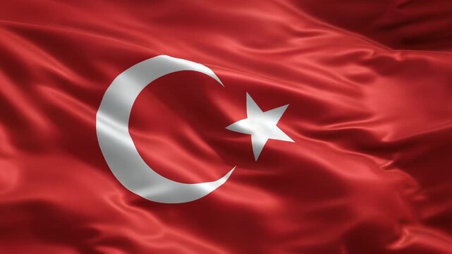 Waving Flag of Turkey
