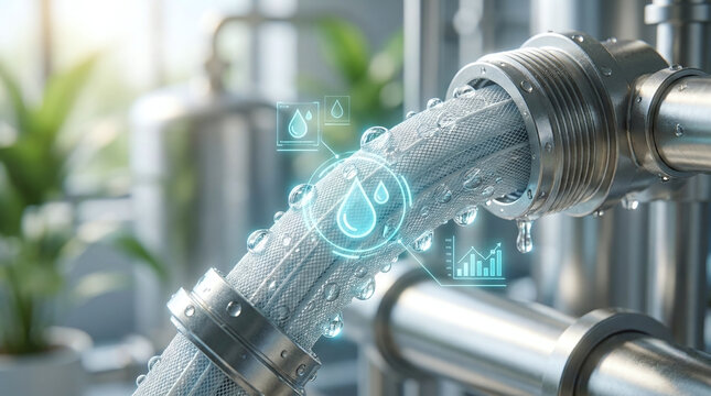Advanced Smart Water Filtration Valve with Real Time Purity Sensor in Clean Facility