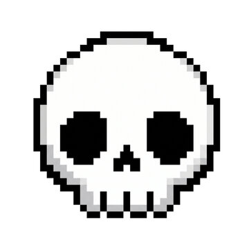 pixel cursor pixel icon hallowen skeleton
