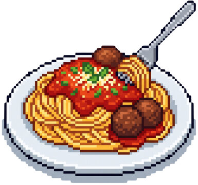Spaghetti in pixel art