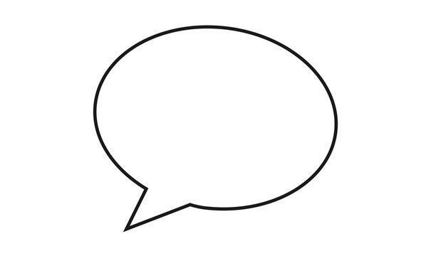 Speech Bubble Communication Chat Box Blank Vector Png Graphic Design[cite: 15]