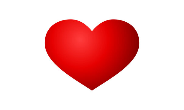 Red Heart Shape Love Symbol Valentines Day Vector Png Graphic Design