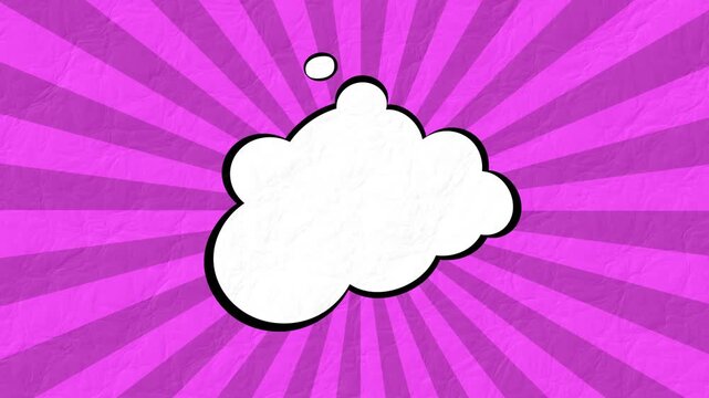 omg comic bubble on a purple background