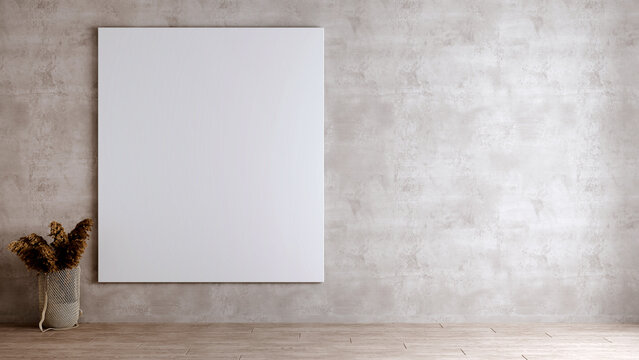 blank photo frame on wall