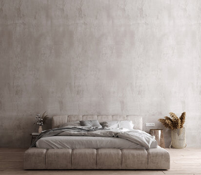 Digitally Generated Domestic Bedroom Interior