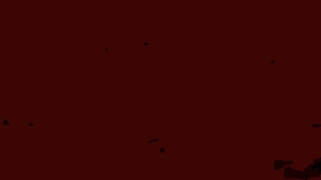 Vintage film scratches and dust artifacts flickering on dark red background