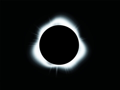 Total Solar Eclipse With a Bright White Corona