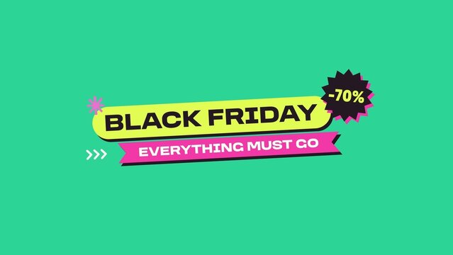 Sticker Slap Sales Titles / Bold Colorful Black Friday Starburst and Ribbon for Retail Promos, Online Ads and Social Media / Horizontal / Part 01