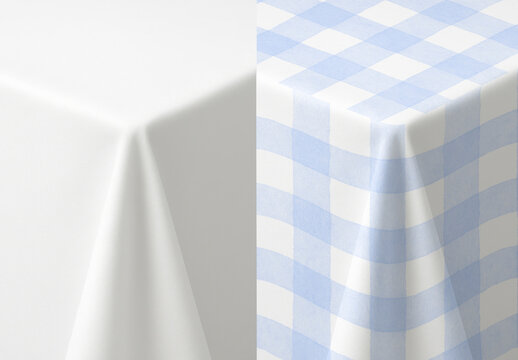 Elegant Tablecloth Mockups For Dining PSD
