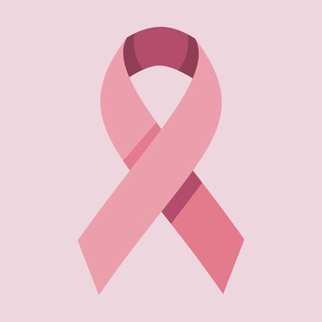 vector illustration of breast cancer awareness ribbon, suitable for additional design for banner, wallpaper
