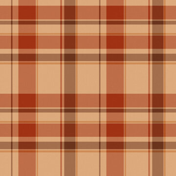 seamless orange plaid flannel textile pattern background texture
