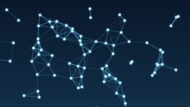Swarm of nodes forming a network and breaking apart again