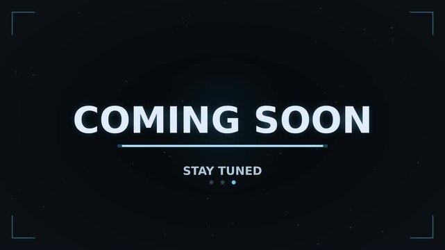 Coming soon pulsing neon text teaser motion background, 2K