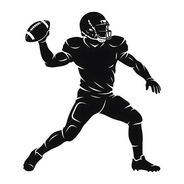 The Quarterback Throwing Silhouette