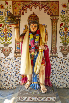 Statue of Hanuman in a temple in Khirai, West Bengal, India