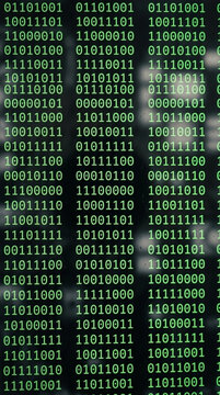 Digital Binary Code Abstract Background Futuristic Tech Concept