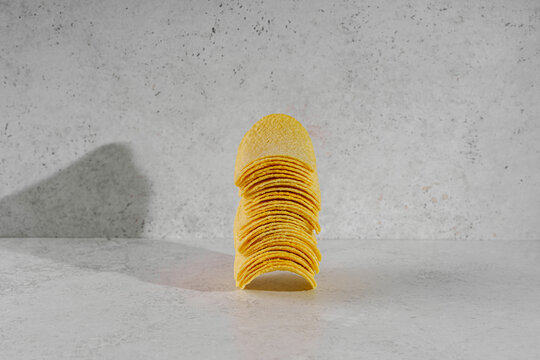 pringles chips on a light background