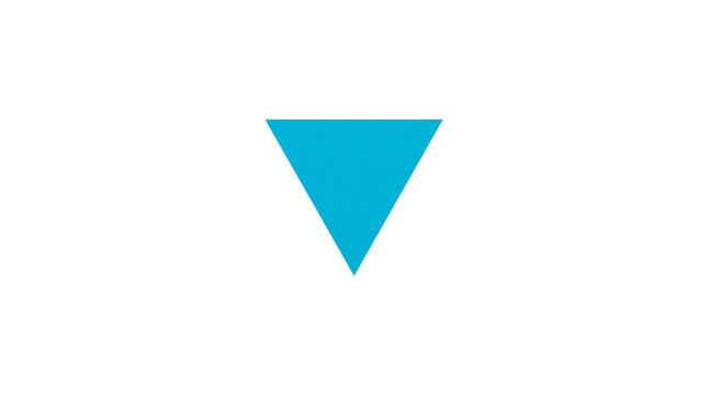 Cyan downward pointing triangle representing dropdown caret and sort descending