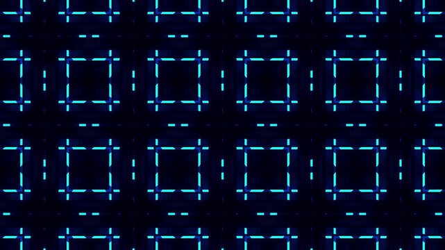 Blue geometric tile pattern creates striking abstract tron background, ideal for wallpapers, textiles, packaging, stationery, web graphics, and print projects.