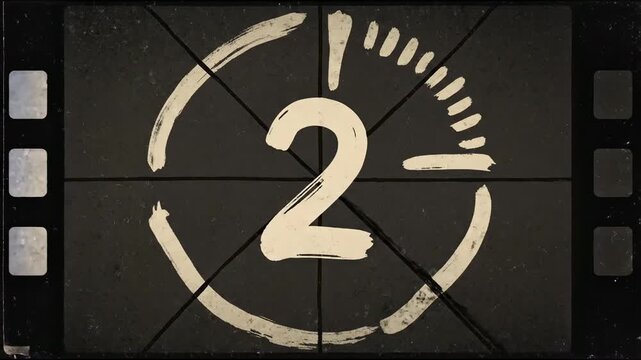 Scene Showing a Countdown Screen with Timed Film Frame Art