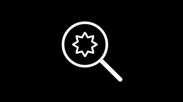 Search Engine Optimization Seo Cogwheel Magnifier Animation on Black