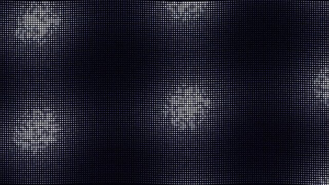 Abstract blue and white halftone dot pattern with glowing circular light areas, futuristic digital mesh background with dense dotted texture and modern technology design